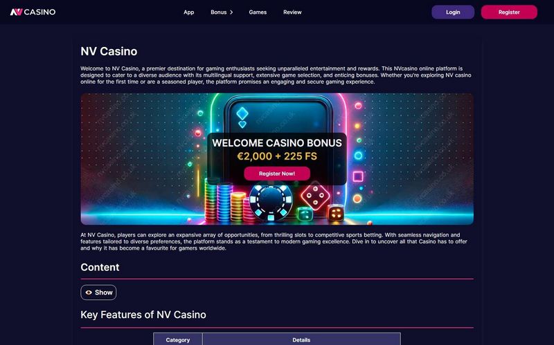 Bonusar och kampanjer för NV Casino